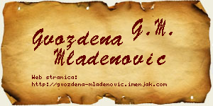Gvozdena Mladenović vizit kartica